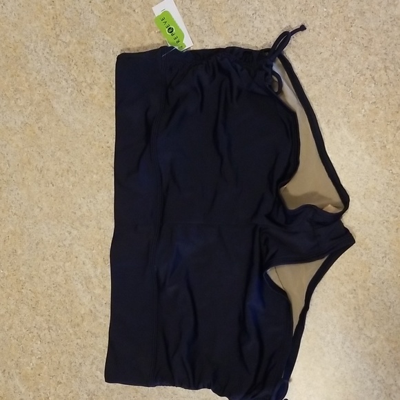 NWT LIVI Swim Short Navy Blue Plus Size 18 Cute Tie Leg Detail - Picture 3 of 6